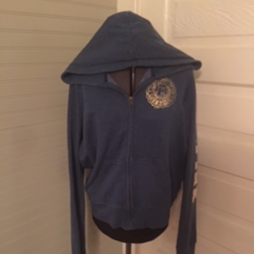 Vintage PINK Zip Up Hooded Jacket, Size L